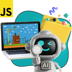 Язык программирования JavaScript + AI. Проектное обучение + геймификация + AI-помощники - КИБЕРшкола программирования для детей, компьютерные курсы для школьников, начинающих и подростков - KIBERone г. Восточное Бирюлёво